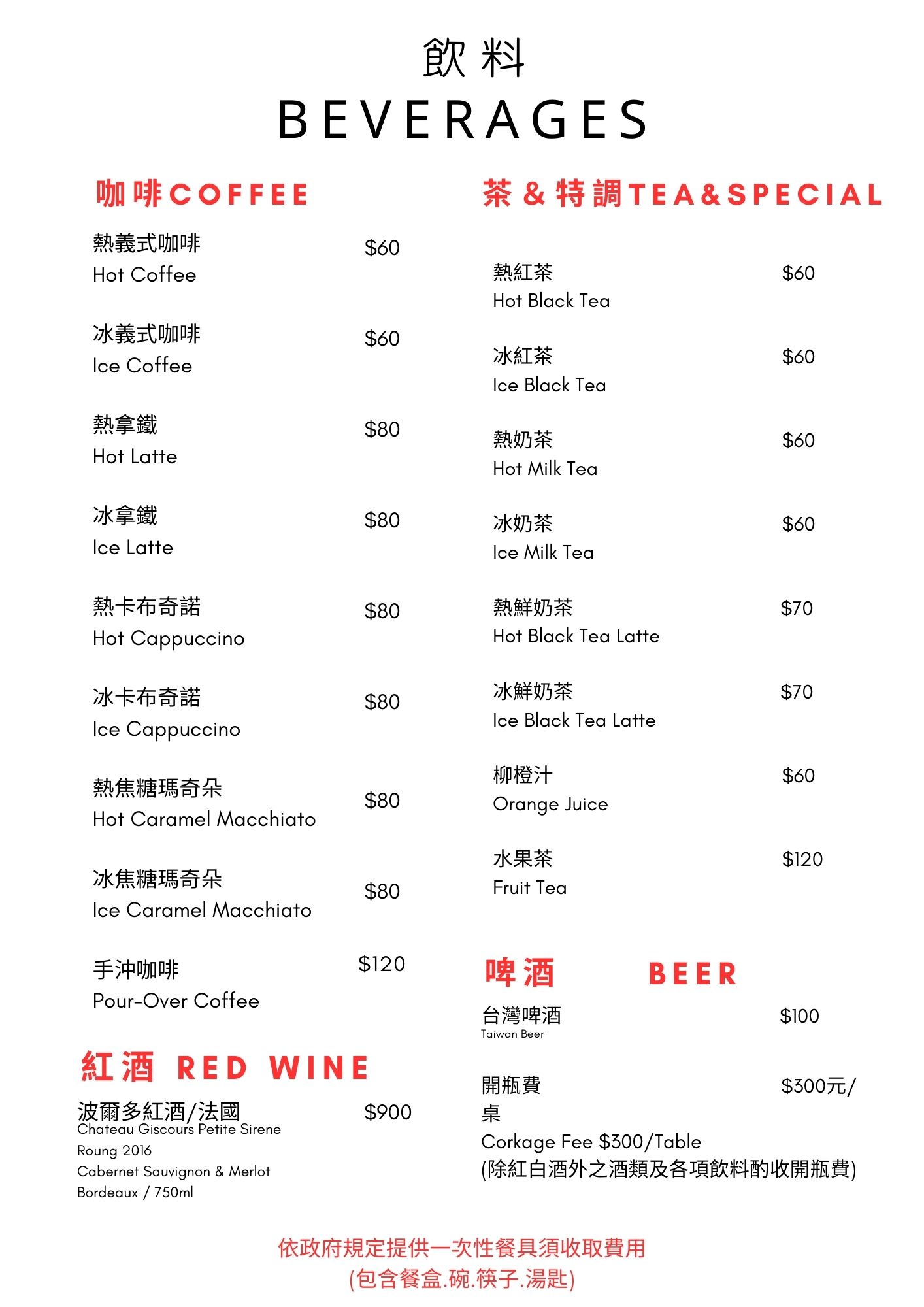 開平餐飲主廚之家西餐廳菜單6